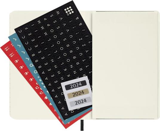 Agenda Moleskine giornaliera 2024, 12 mesi, Pocket, copertina morbida, Nero - 9 x 14 cm - 5