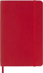 Agenda Moleskine giornaliera 2024, 12 mesi, Pocket, copertina morbida, Rosso scarlatto - 9 x 14 cm