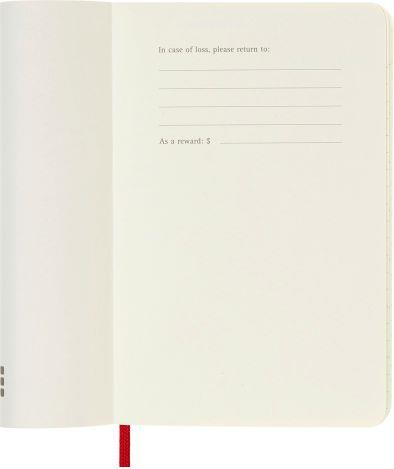 Agenda Moleskine giornaliera 2024, 12 mesi, Pocket, copertina morbida, Rosso scarlatto - 9 x 14 cm - 2
