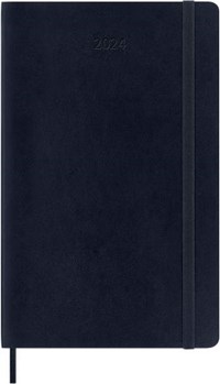 Agenda Moleskine settimanale 2024, 12 mesi, Large, copertina morbida, Blu  zaffiro - 13 x 21 cm - Moleskine - Cartoleria e scuola