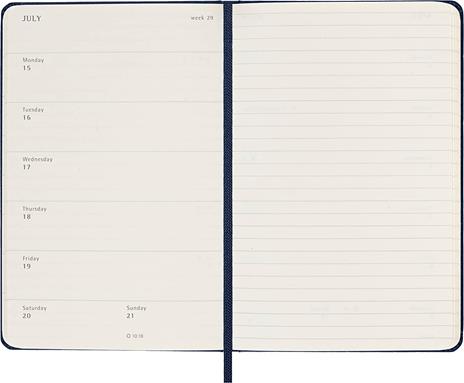 Agenda Moleskine settimanale 2024, 12 mesi, Pocket, copertina rigida, Blu zaffiro - 9 x 14 cm - 4