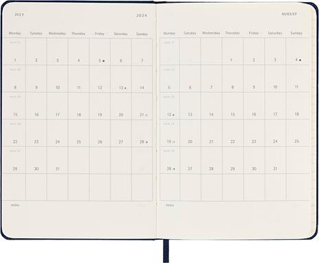 Agenda Moleskine settimanale 2024, 12 mesi, Pocket, copertina rigida, Blu zaffiro - 9 x 14 cm - 5