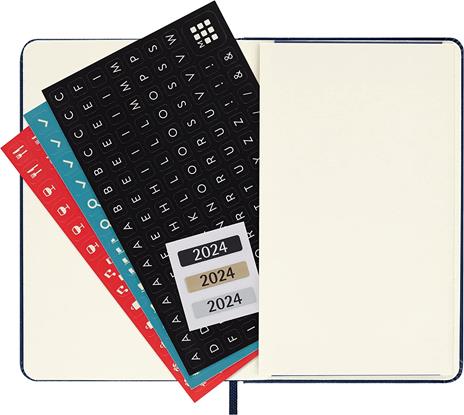 Agenda Moleskine settimanale 2024, 12 mesi, Pocket, copertina rigida, Blu zaffiro - 9 x 14 cm - 6