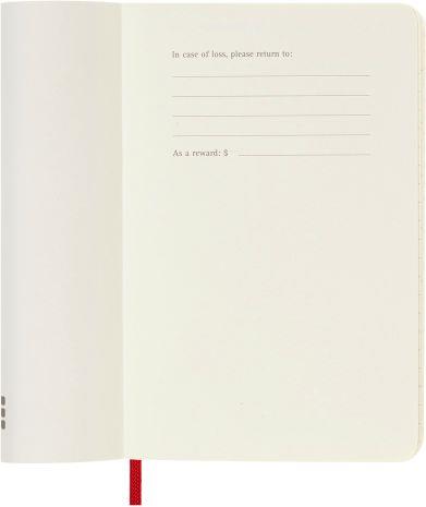 Agenda Moleskine settimanale 2024, 12 mesi, Pocket, copertina morbida, Rosso scarlatto - 9 x 14 cm - 2