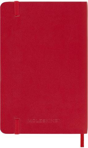 Agenda Moleskine settimanale 2024, 12 mesi, Pocket, copertina morbida, Rosso scarlatto - 9 x 14 cm - 6