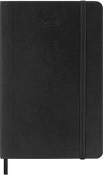 Agenda Moleskine settimanale orizzontale 2024, 12 mesi, Pocket, copertina morbida, Nero - 9 x 14 cm