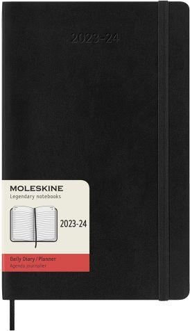 Agenda accademica giornaliera Moleskine 2024, 18 mesi, Large, copertina morbida, Nero - 13 x 21 cm - 7