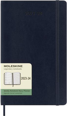 Agenda accademica settimanale Moleskine 2024, 18 mesi, Large, copertina morbida, Blu zaffiro - 13 x 21 cm - 7