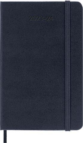 Agenda accademica settimanale Moleskine 2024, 18 mesi, Pocket, copertina rigida, Blu zaffiro - 9 x 14 cm