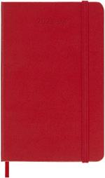 Agenda accademica settimanale Moleskine 2024, 18 mesi, Pocket, copertina rigida, Rosso scarlatto - 9 x 14 cm