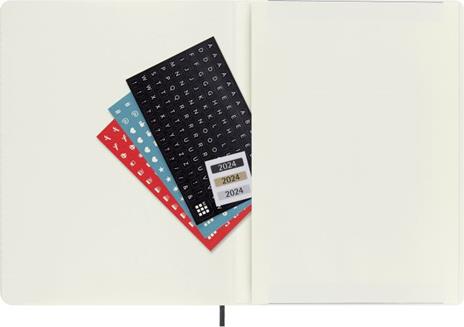 Agenda accademica settimanale Moleskine 2024, 18 mesi, XL, copertina morbida, Nero - 19 x 25 cm - 5