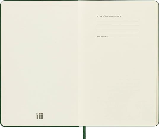 Agenda Moleskine settimanale 2024, 12 mesi, Large, copertina rigida, Verde mirto - 13 x 21 cm - 3