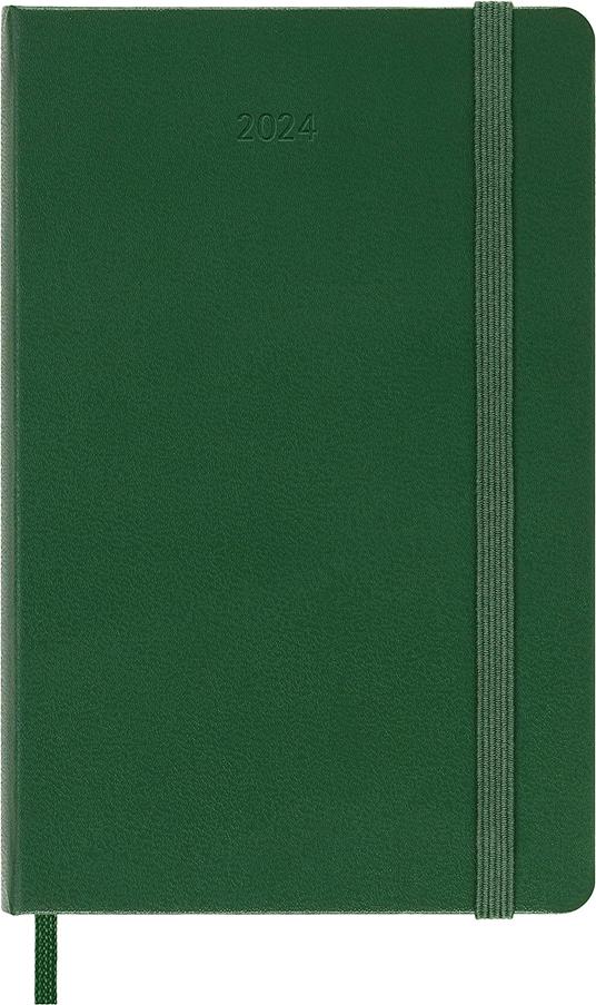 Agenda Moleskine settimanale 2024, 12 mesi, Pocket, copertina rigida, Verde mirto - 9 x 14 cm - 2