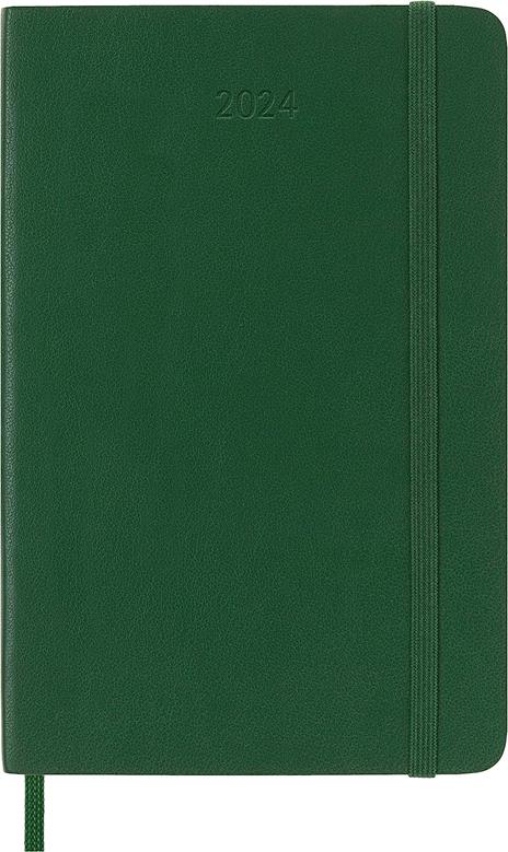 Agenda Moleskine settimanale 2024, 12 mesi, Pocket, copertina morbida, Verde mirto - 9 x 14 cm - 2