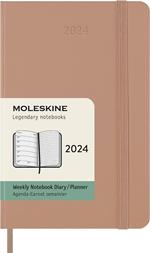 Agenda Moleskine settimanale 2024, 12 mesi, Pocket, copertina rigida, Marrone - 9 x 14 cm