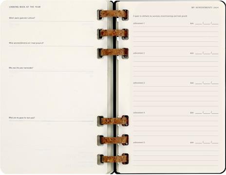 Planner Spiral Moleskine mensile orizzontale 2024, 12 mesi, Large, copertina rigida, Nero - 15 x 21 cm - 11