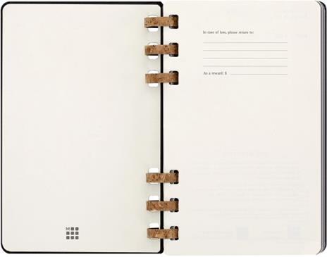 Planner Spiral Moleskine mensile orizzontale 2024, 12 mesi, Large, copertina rigida, Nero - 15 x 21 cm - 2