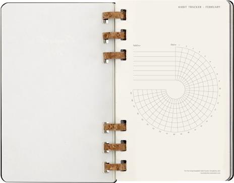 Planner Spiral Moleskine mensile orizzontale 2024, 12 mesi, Large, copertina rigida, Nero - 15 x 21 cm - 8
