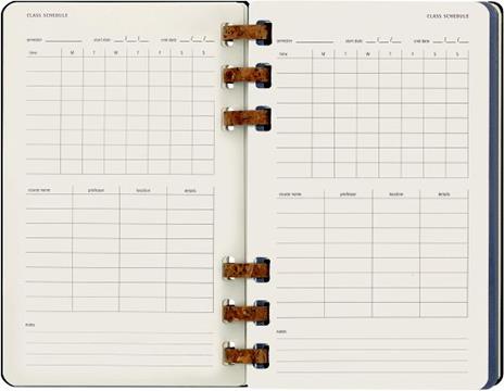 Planner accademico mensile orizzontale Moleskine 2024, 12 mesi, Large, copertina rigida, Nero - 15 x 21 cm - 5