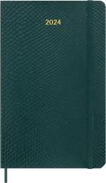 Agenda Moleskine Precious & Ethical settimanale 2024, 12 mesi, Large, copertina morbida, con scatola, Verde - 13 x 21 cm