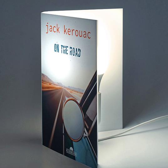 Lampada da tavolo, a forma di libro, Sulla strada - Jack Kerouac - 2