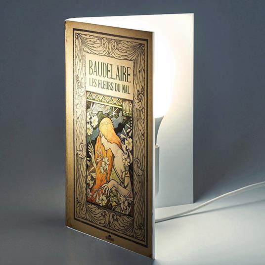 Lampada da tavolo, a forma di libro, I fiori del male - Charles Baudelaire - 2