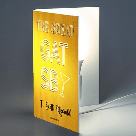 Lampada da tavolo, a forma di libro, Il grande Gatsby - Francis Scott Fitzgerald - 2