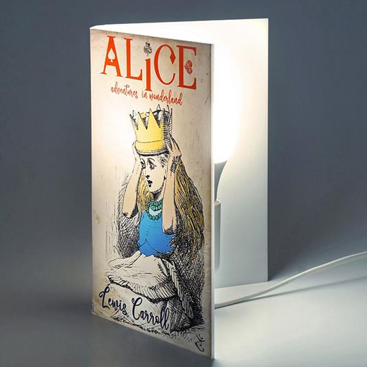 Lampada da tavolo, a forma di libro, Alice nel paese delle meraviglie - Lewis Carroll - 2