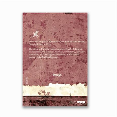 Taccuino Abat Book Pride and Prejudice, Jane Austen - 17 x12 cm - 2