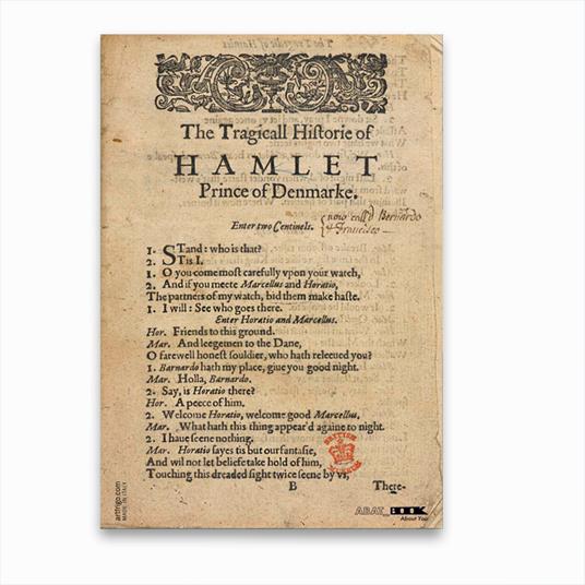 Taccuino Abat Book Hamlet, William Shakespeare - 17 x12 cm - 2
