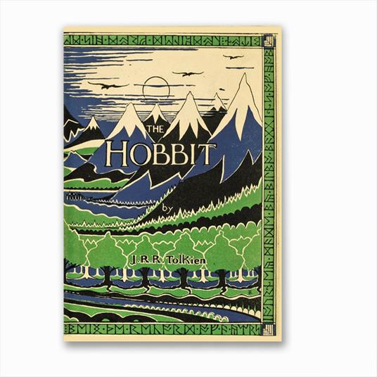 Taccuino Abat Book Lo Hobbit, J.J.R. Tolkien, a fogli bianchi - 12 x 17 cm