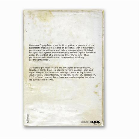 Taccuino Abat Book 1984, George Orwell, a fogli bianchi - 12 x 17 cm - 2