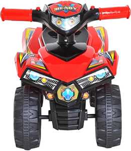 Giocattolo Quad Elettrico per Bambini con Suoni e Luci, Rosso HomCom