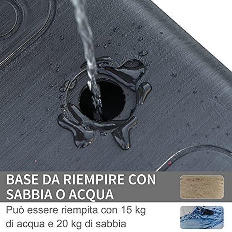 HOMCOM Canestro Basket per Bambini Portatile Regolabile con Tabellone e Piantana - 5