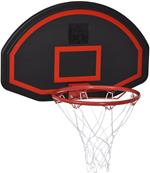 HOMCOM Canestro Basket a Muro con Tabellone, Rete in Nylon e Canestro in Metallo, 71x45x47cm, Rosso e Nero