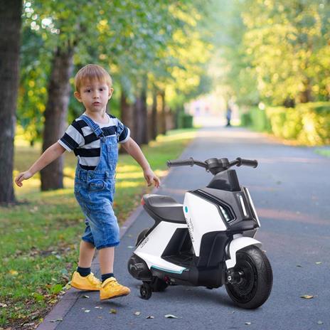 HOMCOM Moto Elettrica per Bambini età 2-4 anni - Bianco - 2