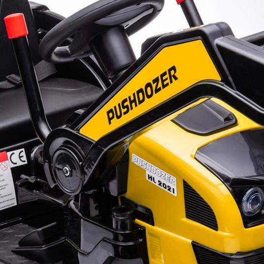 HOMCOM Escavatore Cavalcabile per Bambini 3-5 Anni - Giallo - 5