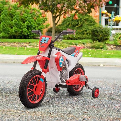 HOMCOM Moto da Cross Elettrica per Bambini da 3-5 Anni - Rosso - 2