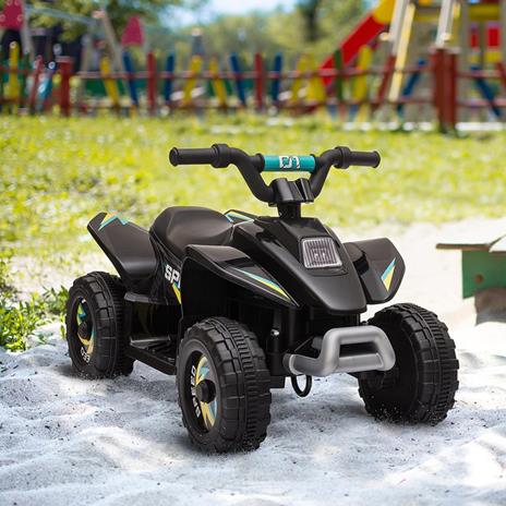 HOMCOM Quad per Bambini Elettrico con Batteria Ricaricabile 6V - Nero - 2