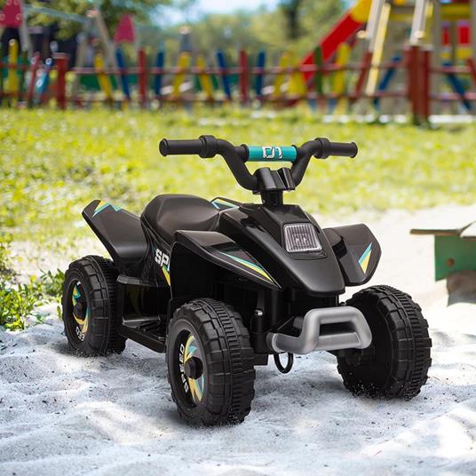 HOMCOM Quad per Bambini Elettrico con Batteria Ricaricabile 6V - Nero - 2