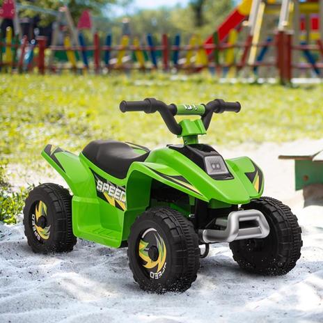 HOMCOM Quad per Bambini Elettrico con Batteria Ricaricabile 6V - Verde - 2