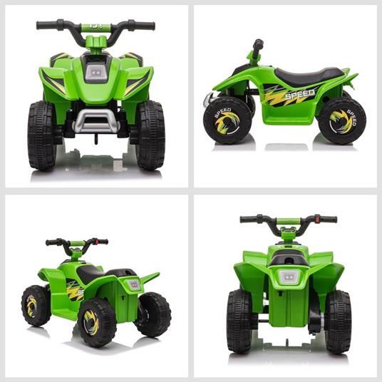 HOMCOM Quad per Bambini Elettrico con Batteria Ricaricabile 6V - Verde - 5