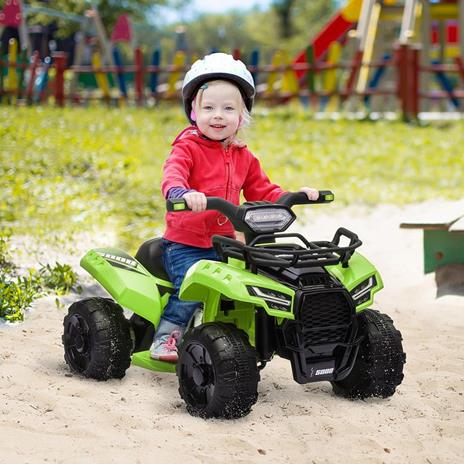 HOMCOM Quad Elettrico per Bambini con Batteria Ricaricabile 6V Età 18-36 Mesi - Verde - 2