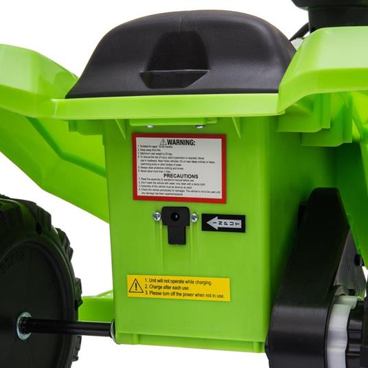 HOMCOM Quad Elettrico per Bambini con Batteria Ricaricabile 6V Età 18-36 Mesi - Verde - 6