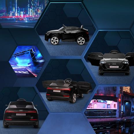 HOMCOM Macchina Elettrica per Bambini 12V con Telecomando, Velocità 3-5km/h, Luci e Musica, Età 3-5 Anni, Nero - 6