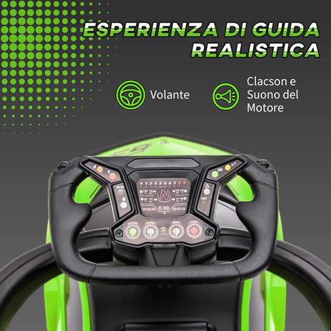 AIYAPLAY Macchina per Bambini 2 in 1 Marchio Lamborghini, Macchinina a Spinta con Maniglione e Barriera di Sicurezza, Volante e Clacson, Verde - 3