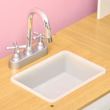 HOMCOM Cucina Giocattolo 2 Pezzi per Bambini 3-6 Anni con Utensili da Cucina, Luci ed Effetti Sonori, in MDF e PP - 5