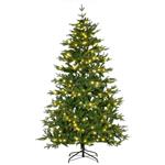 HOMCOM Albero di Natale Artificiale Alto 210cm con 360 Luci LED e 1914 Rami, Verde