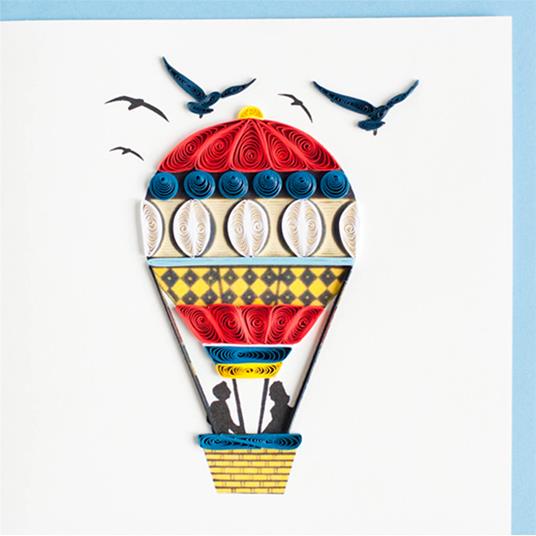 Biglietto Auguri Quilling Fatto A Mano Mongolfiera