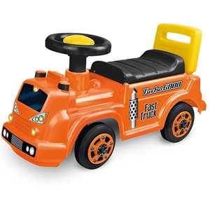 Giocattolo Auto Cavalcabile Turbo Truck Macchina Bambini Primi Passi Con Clacson Arancione Faro Toys
